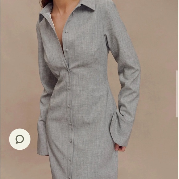 Meshki Light Gray Button-Down Shirt - Picture 5 of 11